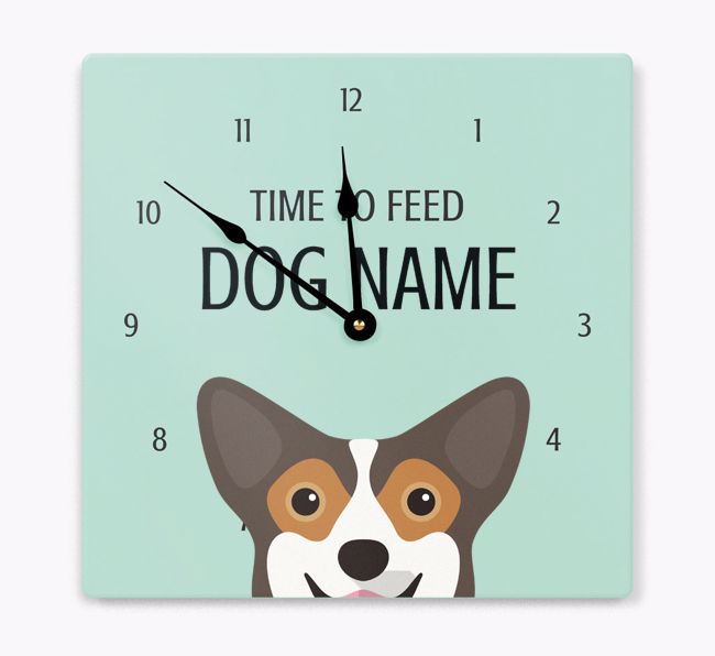 Time To Feed: Personalized {breedFullName} Wall Clock